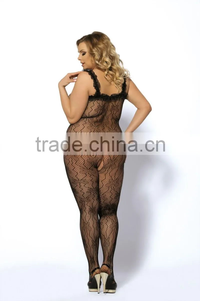 Factory directly hot sale nylon bodystockings sexy lingerie for fat women nude sex lingrie