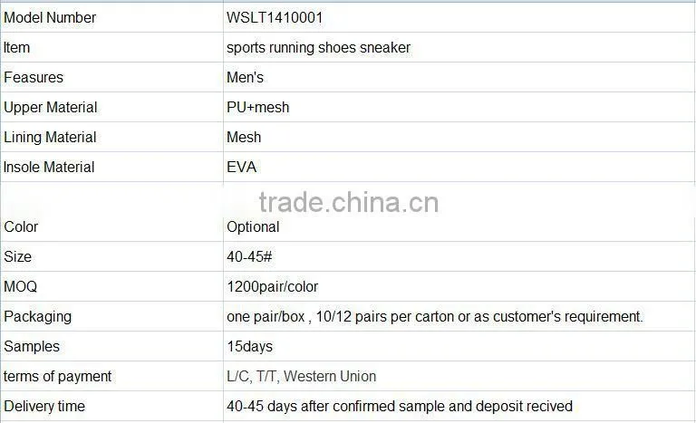 2014 new design sports shoes, breathable Jogging shoes, light weighted sneakers,running shoes