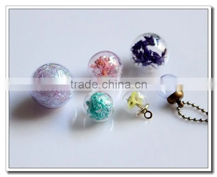 All the accessories can be offered:chains+small fittings+pendants&charms >< Bulk designs for hollow transparent glass ball rose