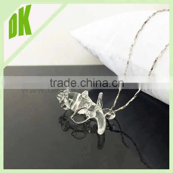 Hot selling handmade DIY jewelry // 2015 New Product Facet glass Necklace Handmade fashion wholesale jewelry
