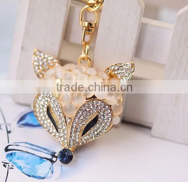 2014 Fashion Opal Fox Key Chain, Gift Bag Pendant ZTKC-150