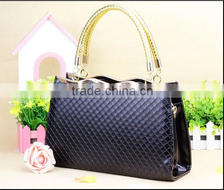 New fashion women PU handbag hard leather handbag