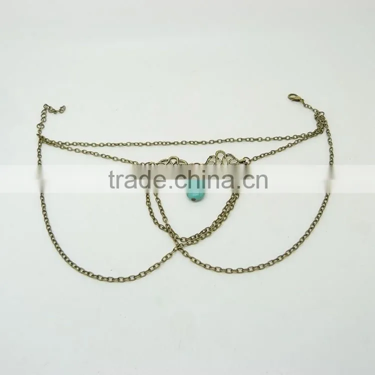 Fashion hollow out auspicious sign arm chain