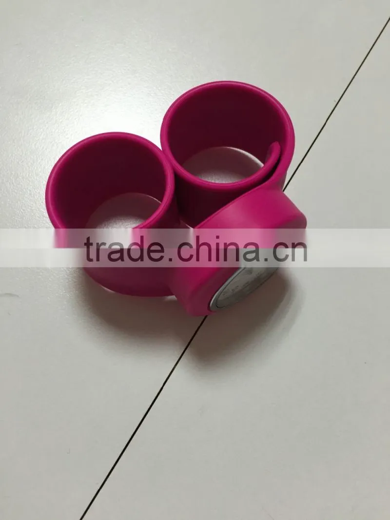 Customized long strap watch with slap silicone band