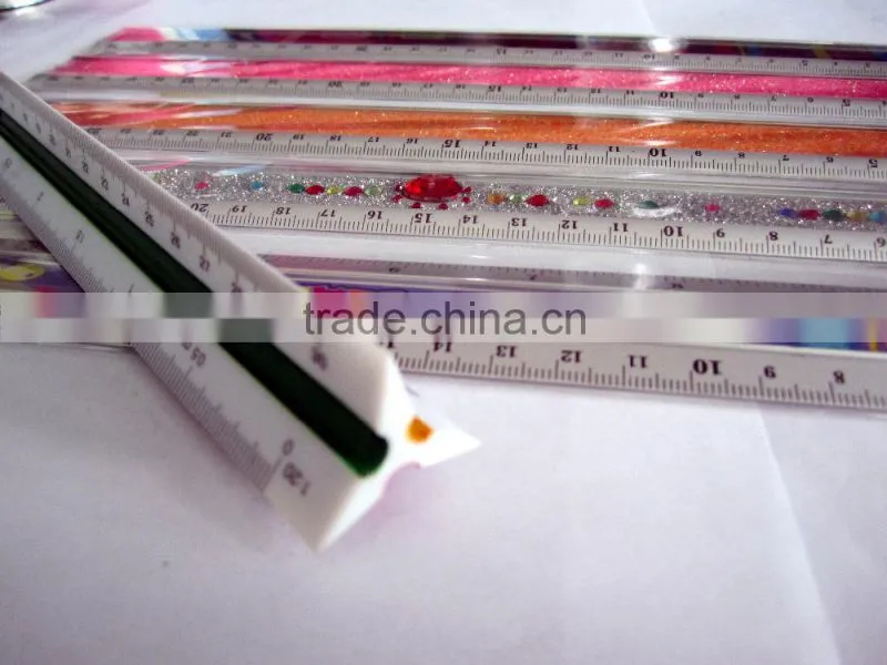 Plastic straight 15cm ruler multicolor ruler