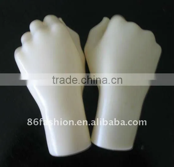 smooth plastic clench hand model