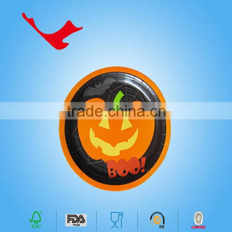 Halloween paper plate, Halloween supplier, Halloween shaped paper plates