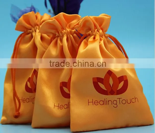 Soft Satin Black Drawstring Pouch for Jewelery soap herbs buttons favor bag