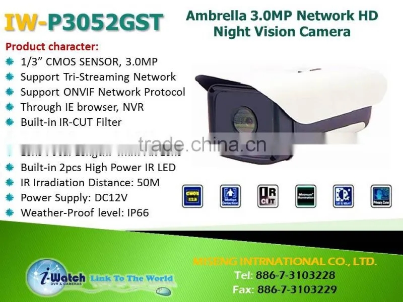 IW-P3052GST 2048x1536 IP IR Surveillance Camera