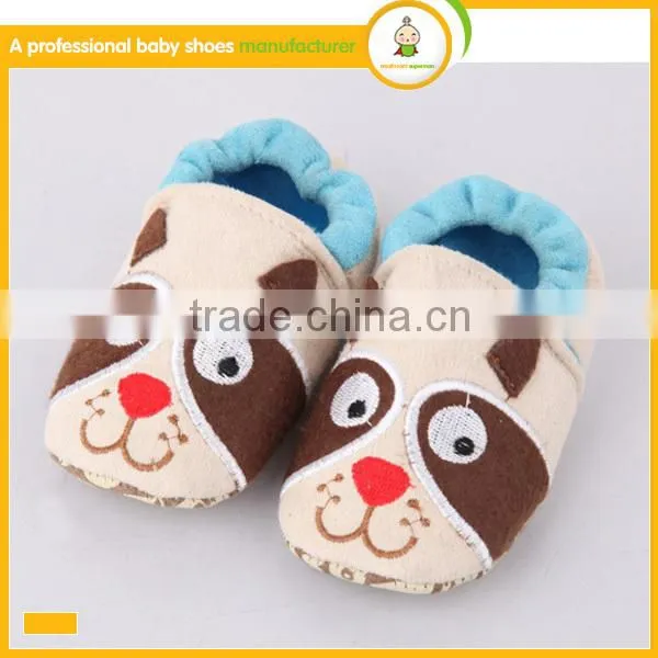 top selling lovely animal pattern soft sole wholesale baby leather shoes