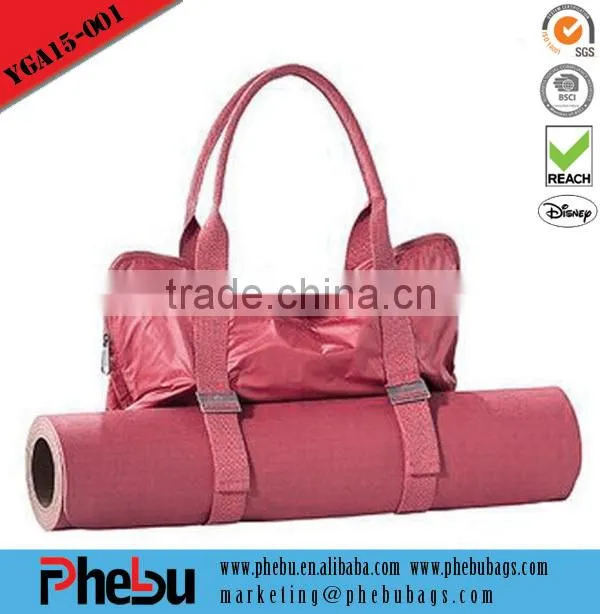 Simple canvas tote yoga bag for ladies (YGA15-010)