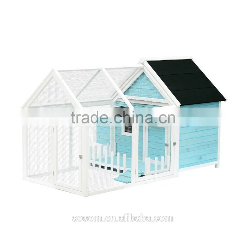 Pawhut Deluxe Chicken Cage Coop Run Nesting Box Large Outdoors House