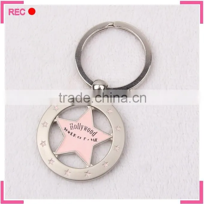 Star shaped keychain with hollywood letters, keychains for girls
