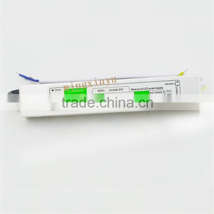 High quality constant current IP67 waterproof 20w 12v led driver