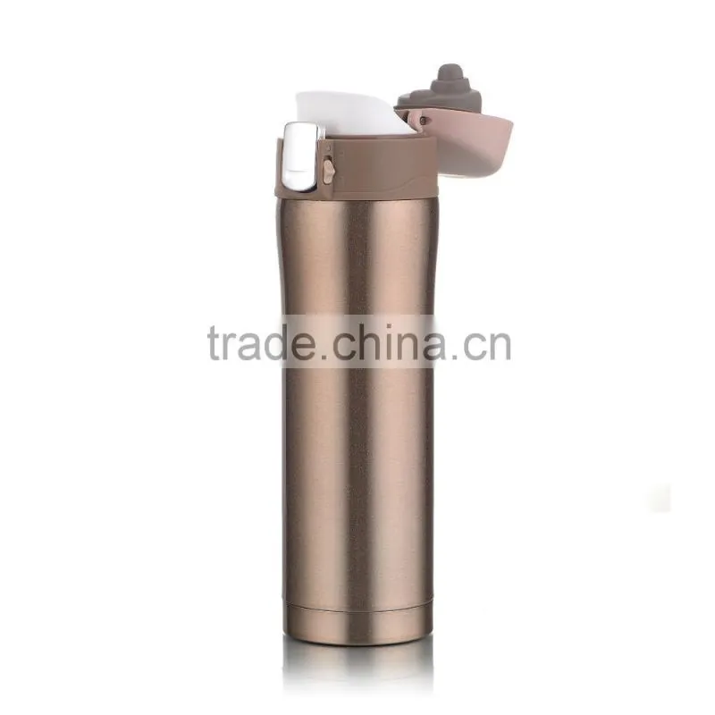 Double wall gold&black&white color stainless steel vacuum flask/Thermos flask/travel mug