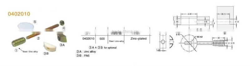 zinc plated steel universal furniture joint connector for furniture hardware