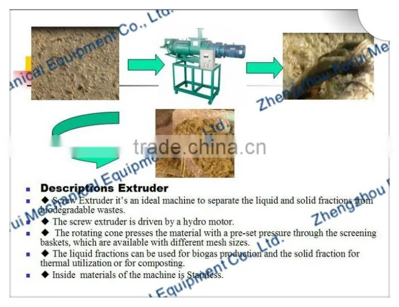 2014 hot sell and high quality poultry manure dewatering machine/chook/pig/cow manure dryer