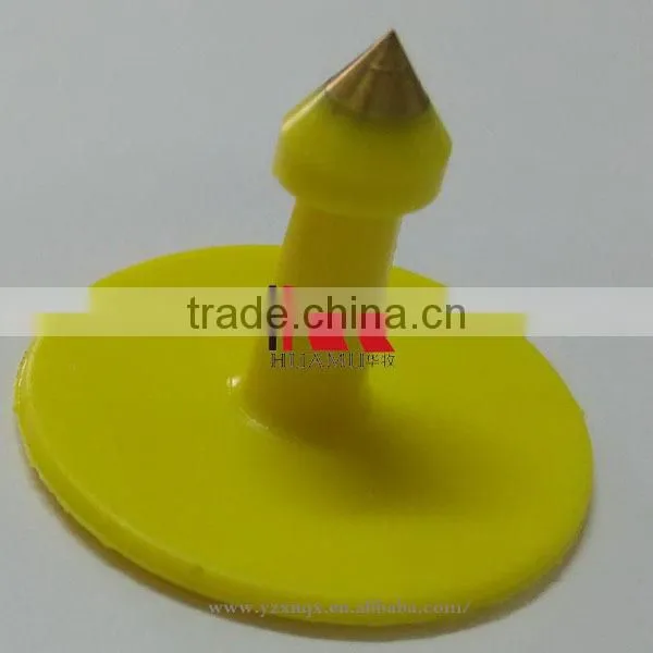 yellow round eartag for cattle 30*30 mm