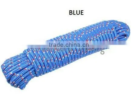 colored 4mm polyethylene braided rope cord string/ double braided polyester rope