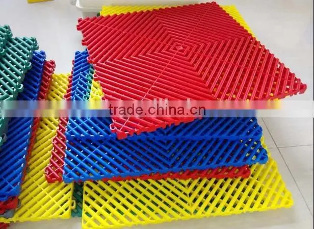 2016 new anti slip Plastic Vinyl Puzzled Interlocked garage matten