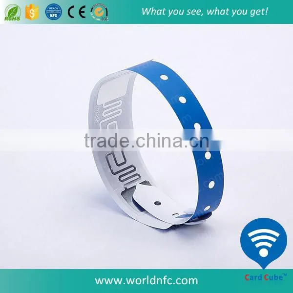 One Time Use ISO 14443A MF Classic 4K S70 NFC Paper Wristband