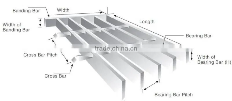 marine walking steel grating steel grate tread steel gratings