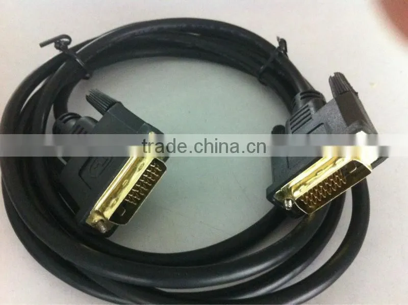 High quality DVI cable DVI-DVI male cable with golden pl cable,