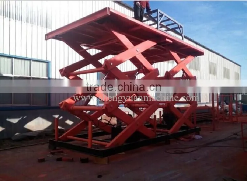 Customized Hydraulic Stationary Scissor Lift Platform For Warehouse Working