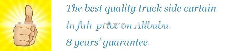 truck side curtain fabric/rails for dry box truck body