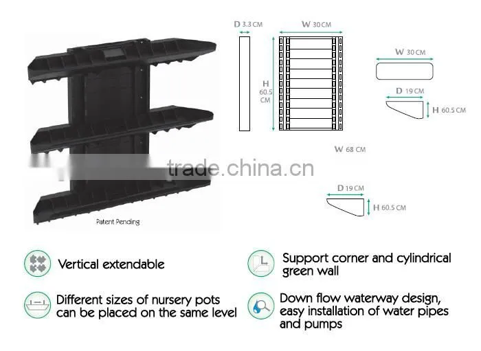 New product plastic palnter hydroponics grow for wholesale