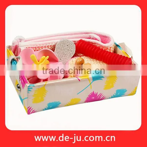 Colorful Basket Shower Paper Cask Bath Set