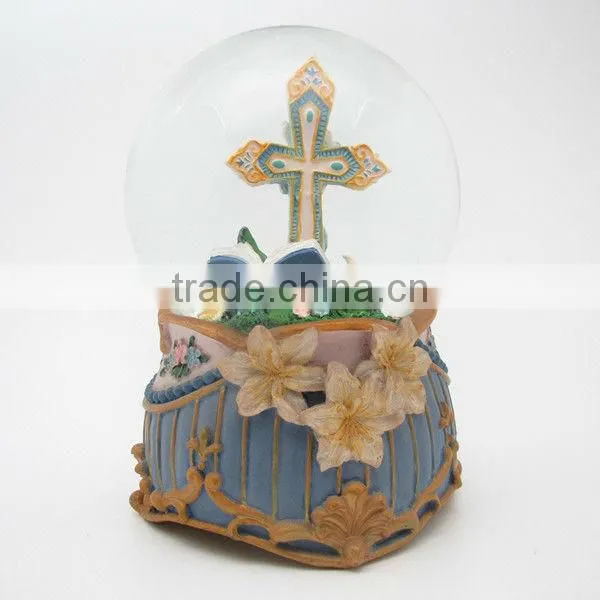 Creative Cross Resin Snow Globe snow globe