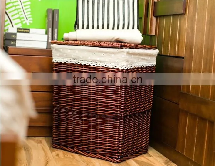 new design willow material hand woven shopping basket