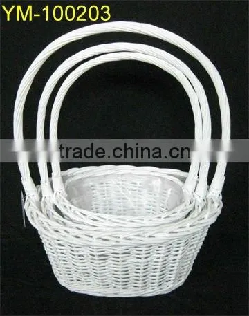 big wicker garden basket for planting