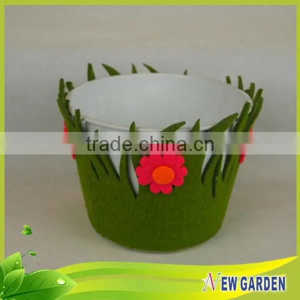 Flannelette Decorative New colored Metal Watering Can Flower Pot