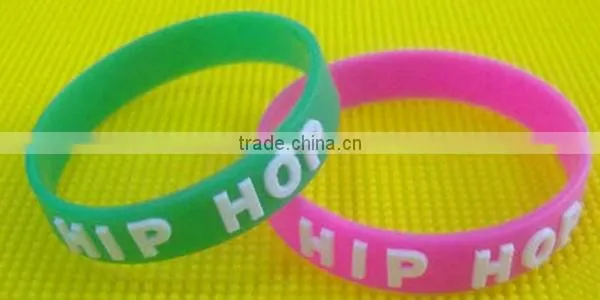 Colorful Segmented silicone bracelets (sports type)