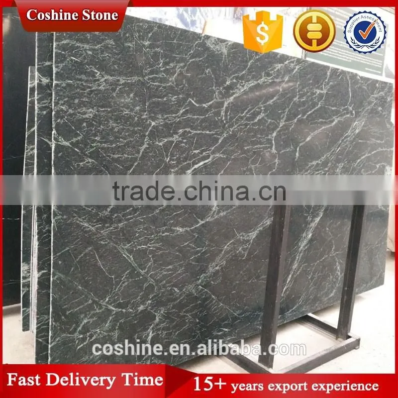 2017 Project use green marble slab kitchen wall