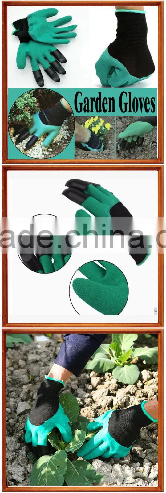 garden gloves with claws / garden tool / garden genie gloves