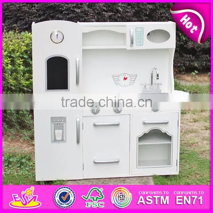 2017 High quality kids wooden pretend play kitchen,popular pretend play kitchen, children toy pretend play kitchen W10C214