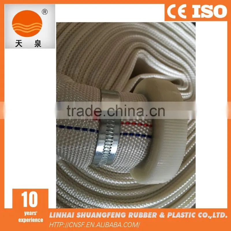 4 inch 10Bar PU lining layflat fire hose/PU flexible hose made in China