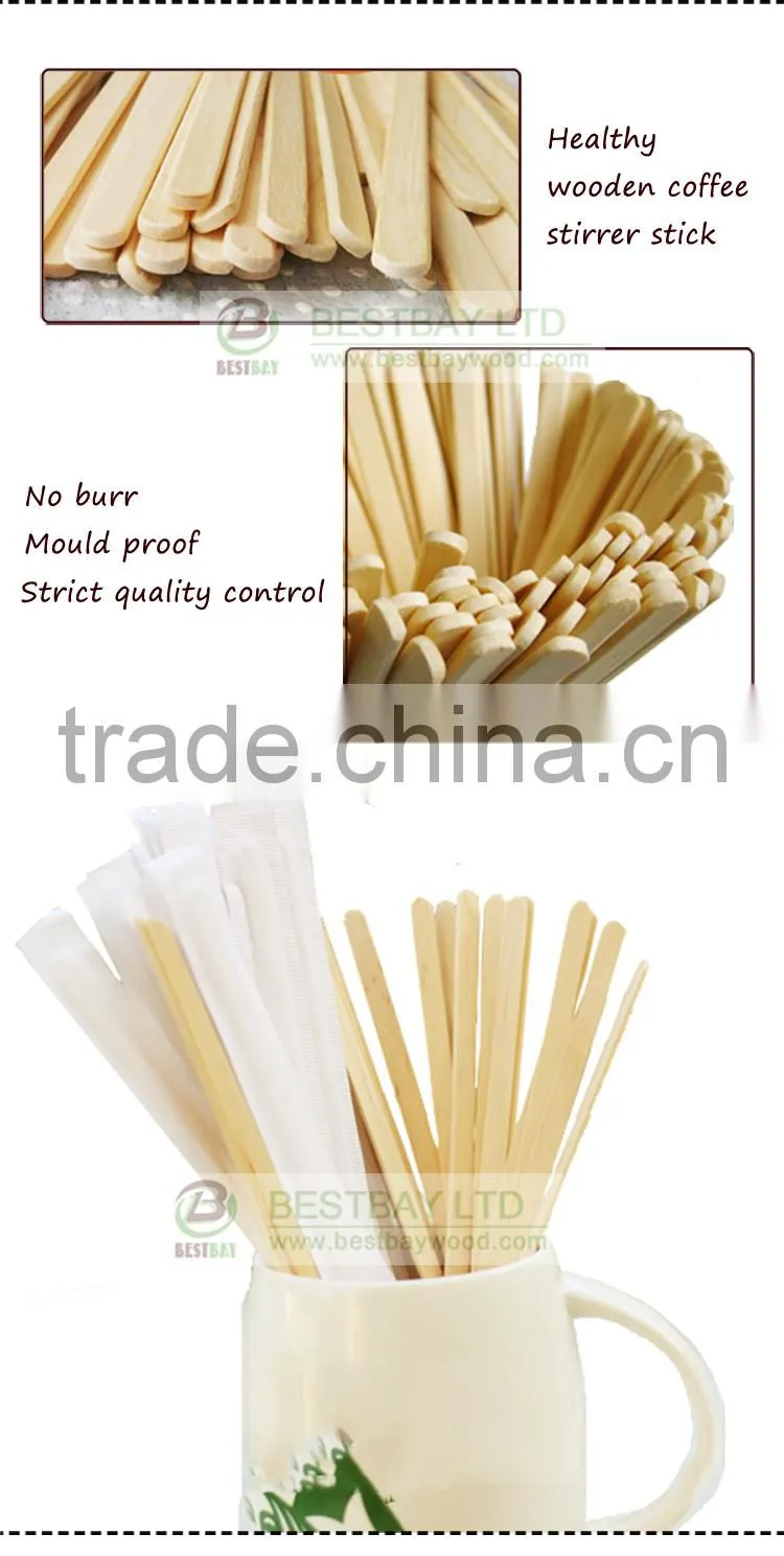 High quality wooden coffee stirrer
