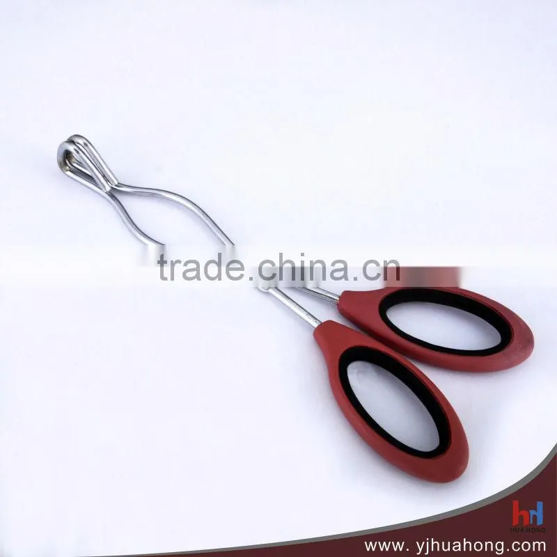 PVC Coating Handle Scissor Tongs,BBQ tongs HFT-WS04