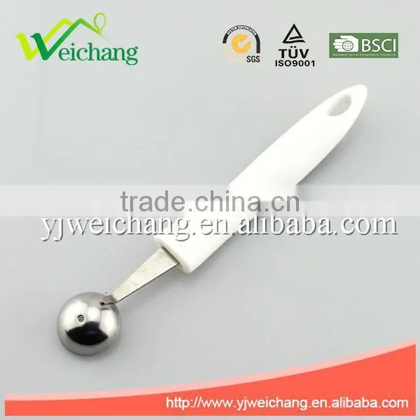 WCR233 High quality stainless steel melon baller with plastic handle