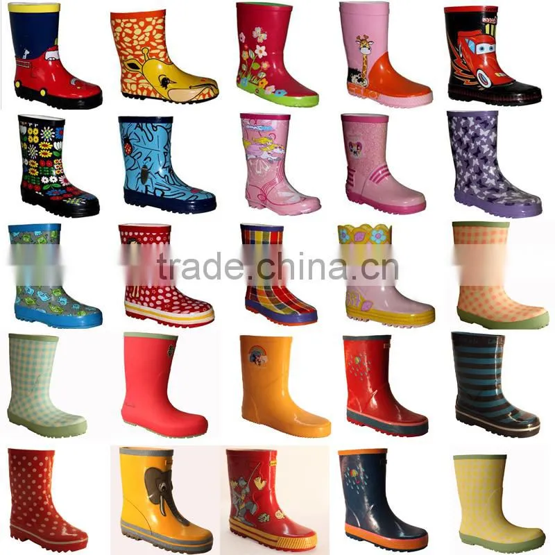 children warm rubber rain boots