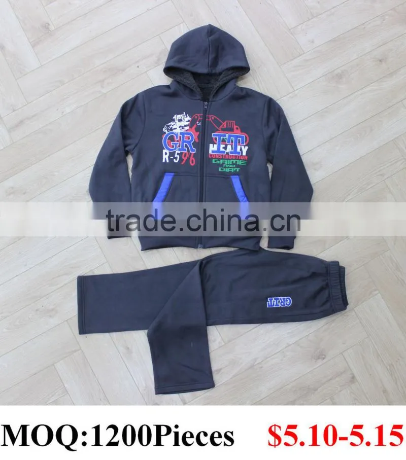 Boys Hoodies Lovely Fleece Sets Child Boutique Cothes