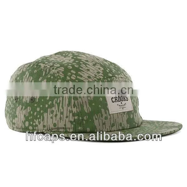2013 spring green flat bill plain camo custom made 5 panel cap