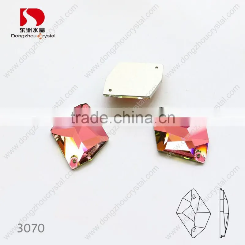 Colors k5 crystal sew on facets square stones,special rhinestones made in China