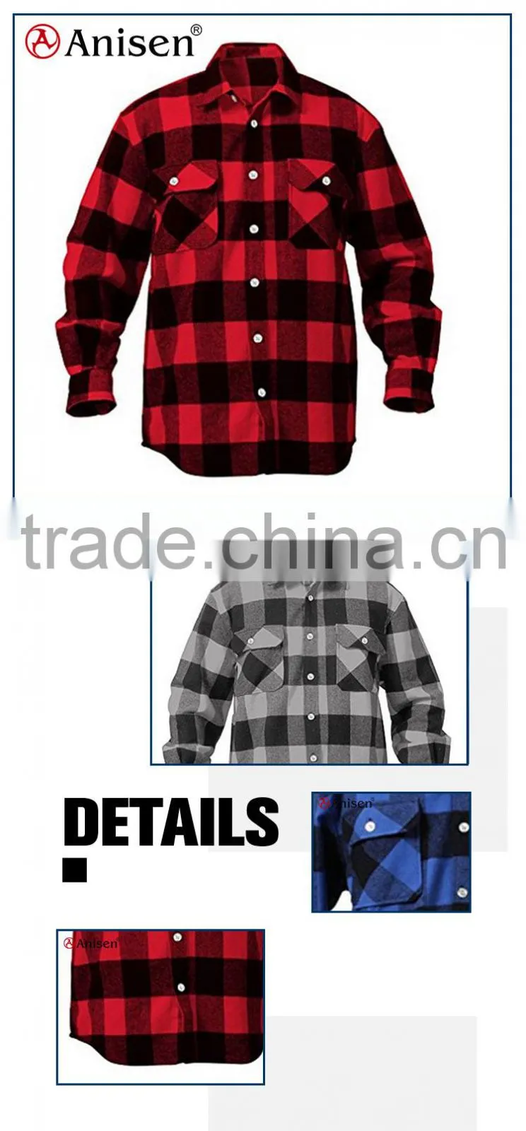wholesale promotion fleece men plaids jacket