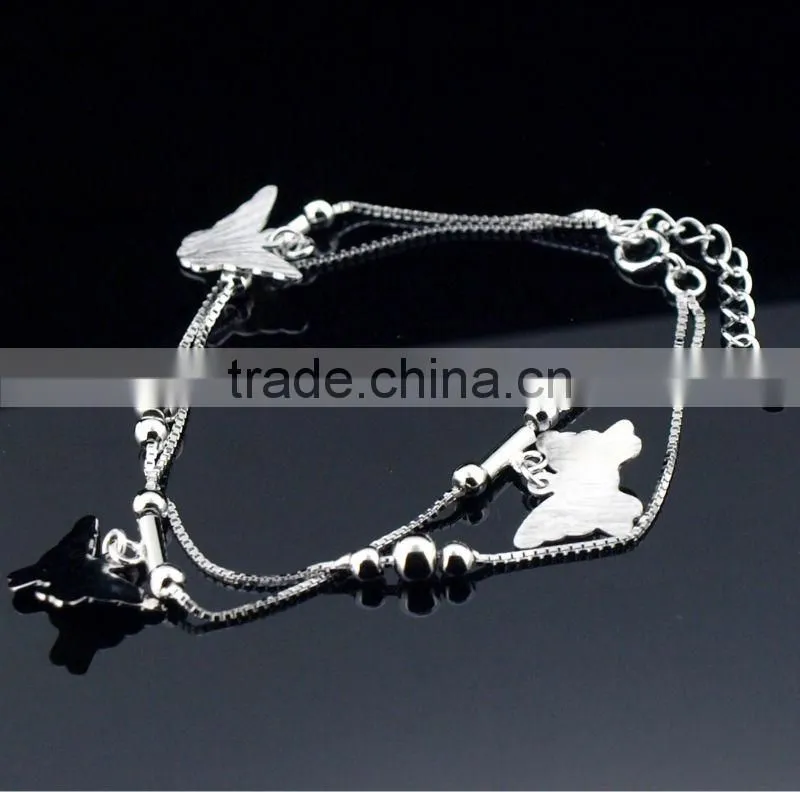 rhodium plated silver bracelets