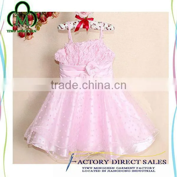 Lovely child Tulle flower pattern puffy summer cute Dress for baby girl dresses